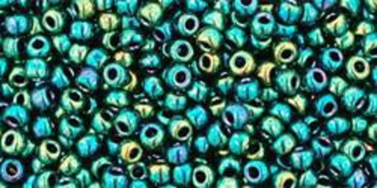 Toho 11/0 Round Japanese Seed Bead, TR11-506, High Metallic June Bug